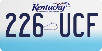 KY license plate 226UCF