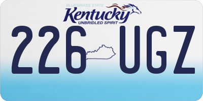 KY license plate 226UGZ