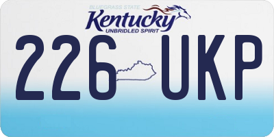 KY license plate 226UKP
