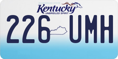 KY license plate 226UMH