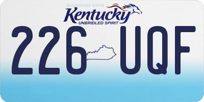 KY license plate 226UQF