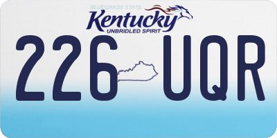 KY license plate 226UQR