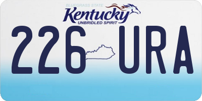 KY license plate 226URA