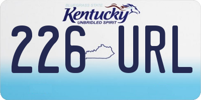 KY license plate 226URL