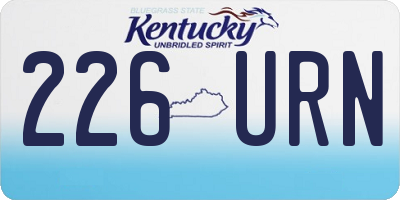 KY license plate 226URN