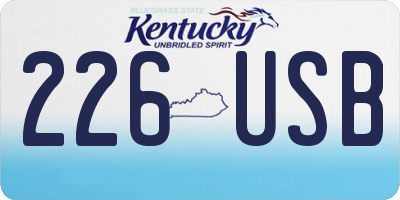KY license plate 226USB