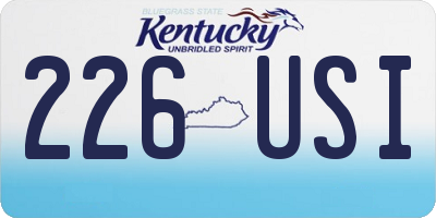 KY license plate 226USI