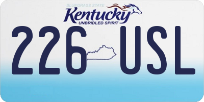 KY license plate 226USL