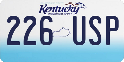 KY license plate 226USP