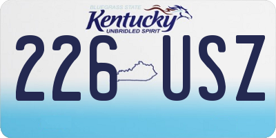 KY license plate 226USZ