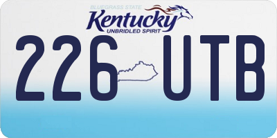 KY license plate 226UTB