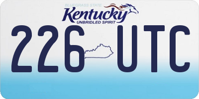 KY license plate 226UTC