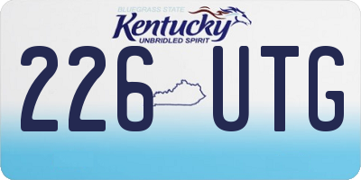KY license plate 226UTG