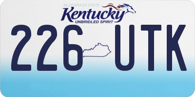 KY license plate 226UTK