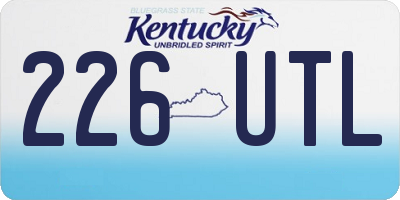 KY license plate 226UTL