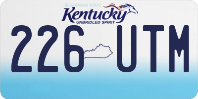 KY license plate 226UTM