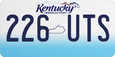 KY license plate 226UTS