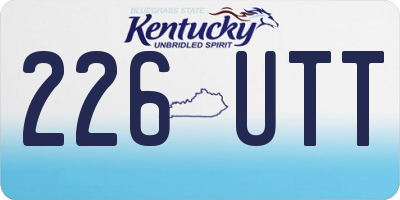 KY license plate 226UTT