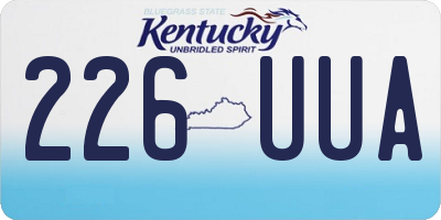 KY license plate 226UUA