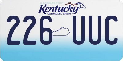 KY license plate 226UUC