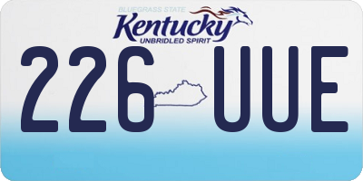 KY license plate 226UUE