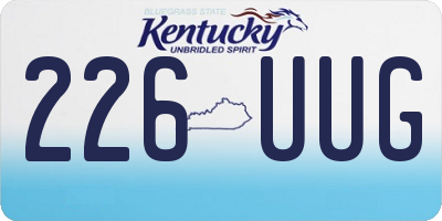 KY license plate 226UUG
