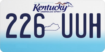 KY license plate 226UUH