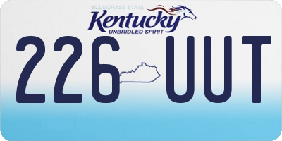 KY license plate 226UUT