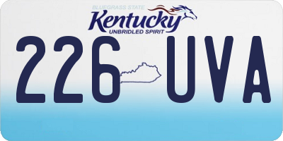 KY license plate 226UVA