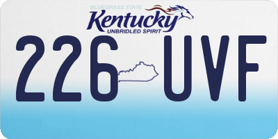 KY license plate 226UVF