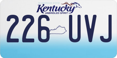 KY license plate 226UVJ