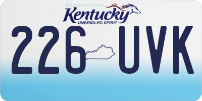 KY license plate 226UVK