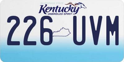 KY license plate 226UVM