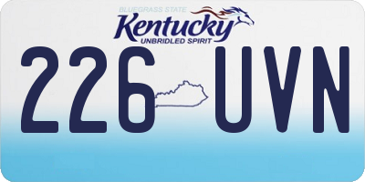 KY license plate 226UVN