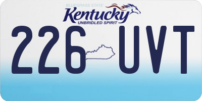KY license plate 226UVT