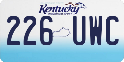 KY license plate 226UWC