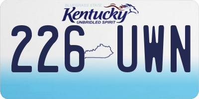 KY license plate 226UWN