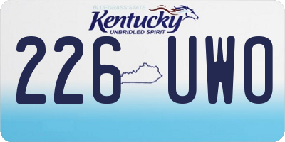 KY license plate 226UWO