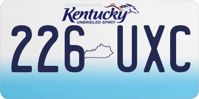 KY license plate 226UXC