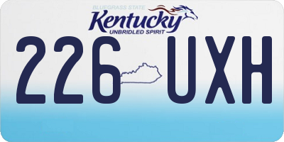 KY license plate 226UXH