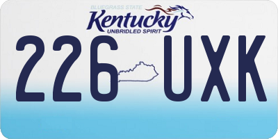 KY license plate 226UXK