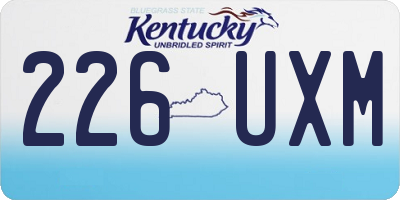 KY license plate 226UXM