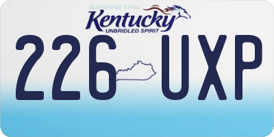 KY license plate 226UXP