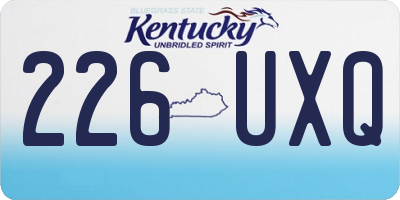 KY license plate 226UXQ