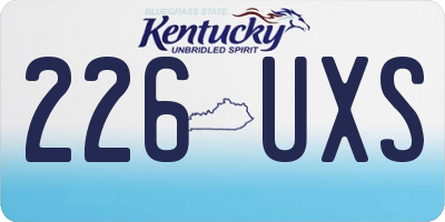 KY license plate 226UXS
