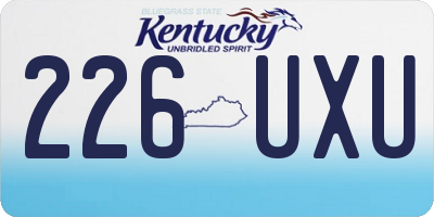 KY license plate 226UXU