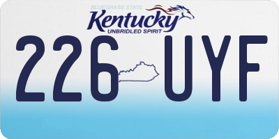 KY license plate 226UYF