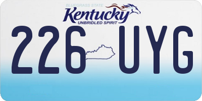 KY license plate 226UYG