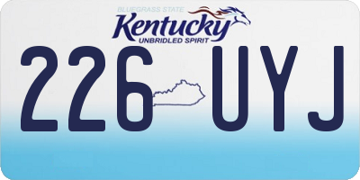 KY license plate 226UYJ