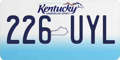 KY license plate 226UYL